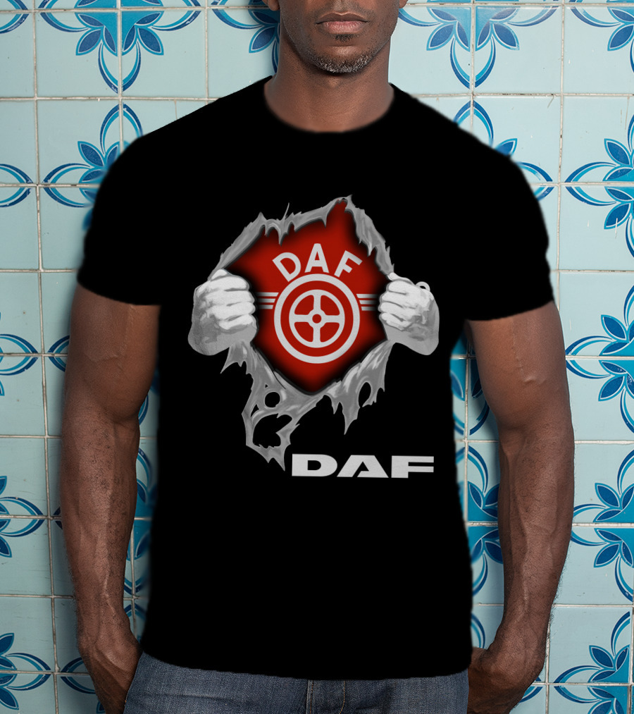 Daf Steering Wheel Logo Ripped T-Shirt