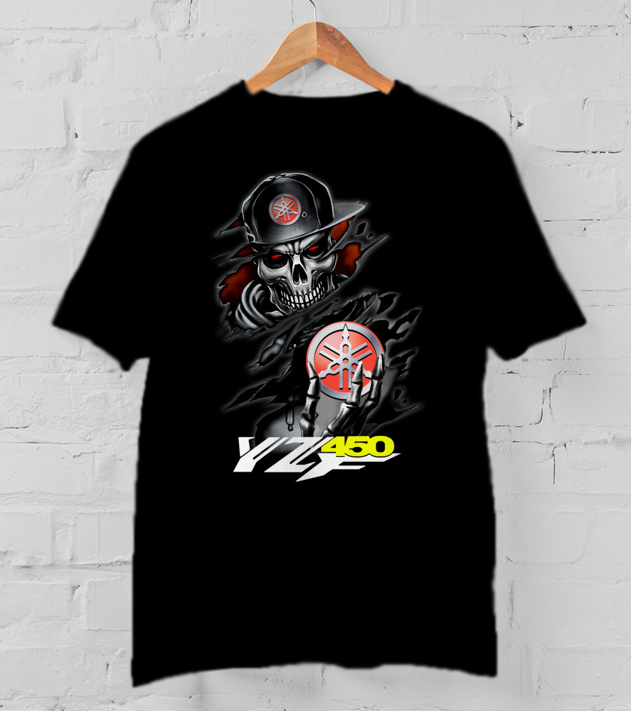 Yfz450 Skull With Yamaha Logo And Cap T-Shirt