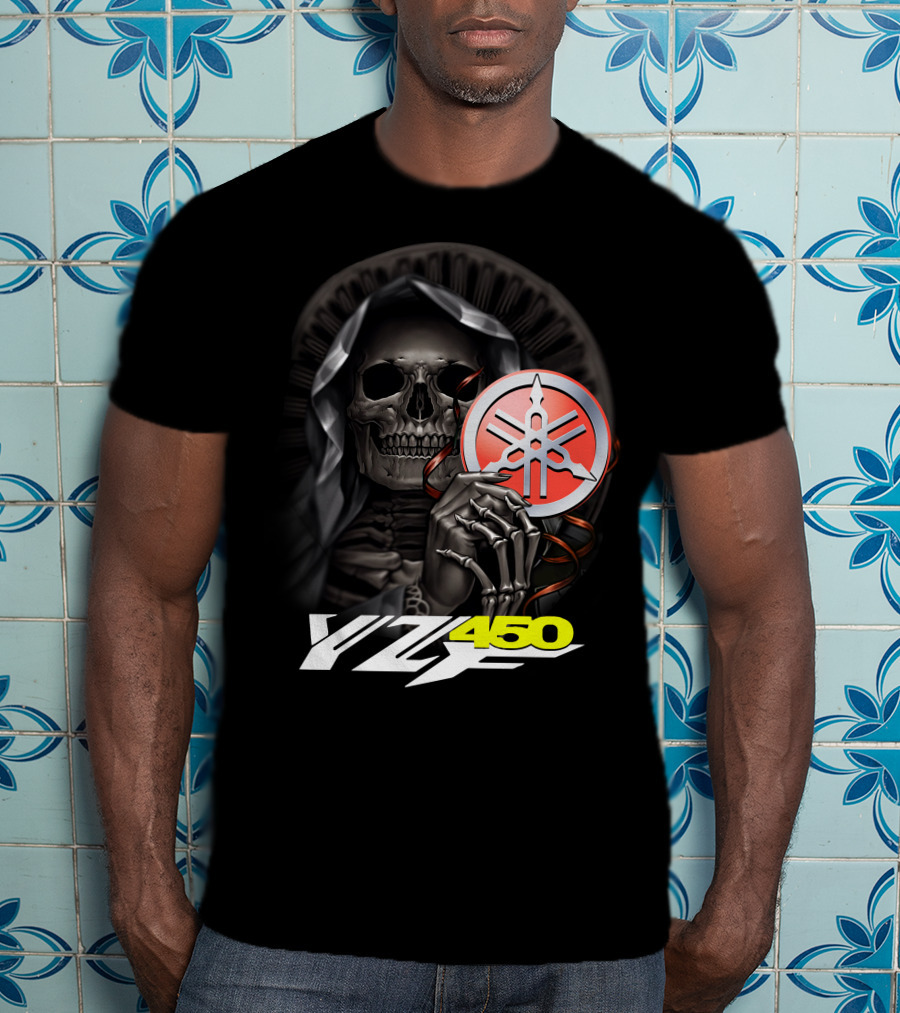 Yamaha Yzf 450 Skull Holding T-Shirt