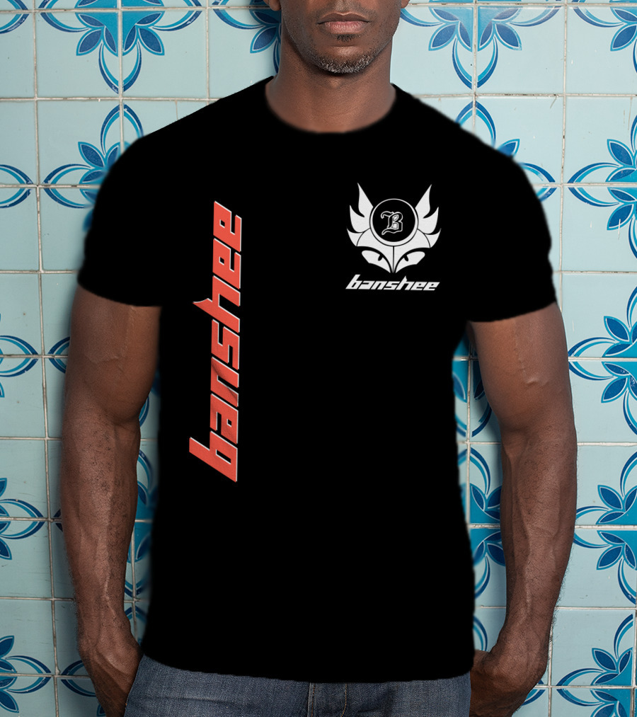 Banshee B2 Emblem Vertical Red T-Shirt