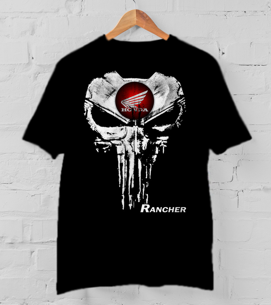 Honda Rancher Punisher Skull T-Shirt