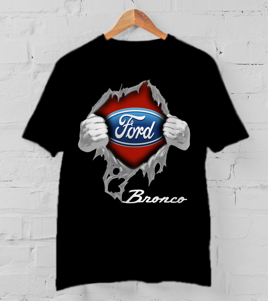 Bronco Ford Emblem Superhero Reveal T-Shirt
