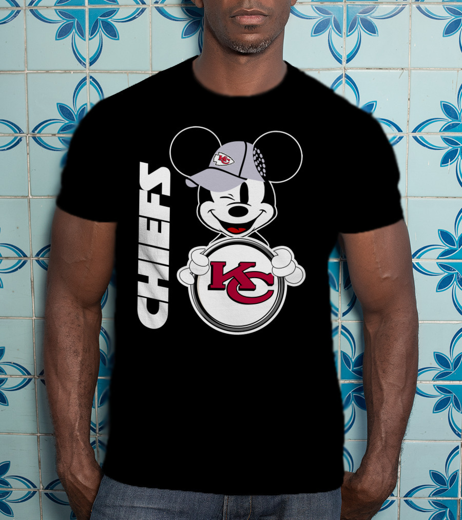 CHIEFS KC Mickey Mouse Hat T-Shirt
