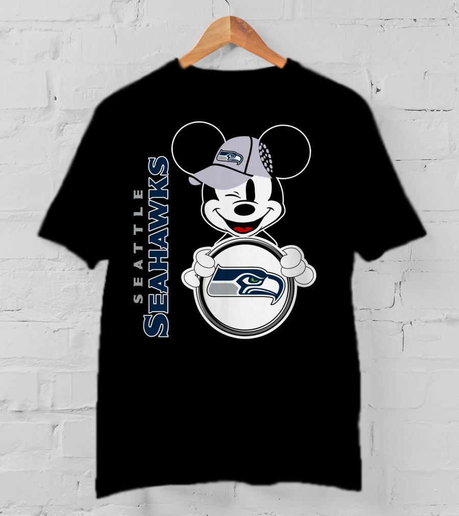 Seattle Seahawks Mickey Mouse Logo 3 T-Shirt
