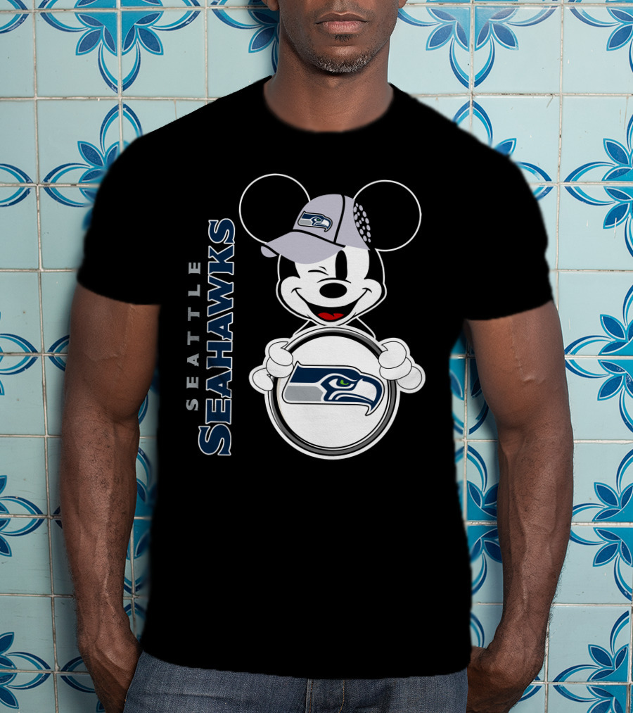 Seattle Seahawks Mickey Mouse Logo 3 T-Shirt