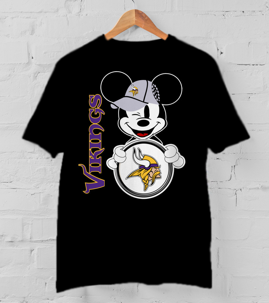 Vikings Mickey Mouse NFL Football Fan Gear T-Shirt