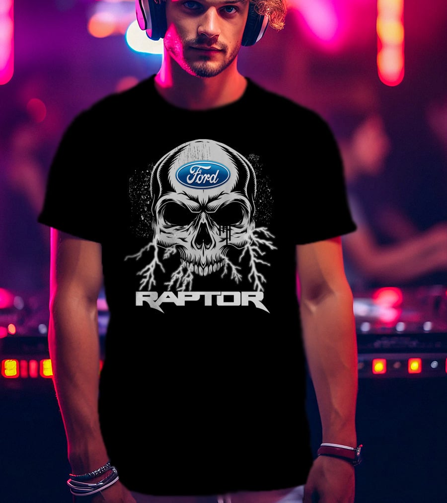 Ford Raptor Skull With Lightning T-Shirt