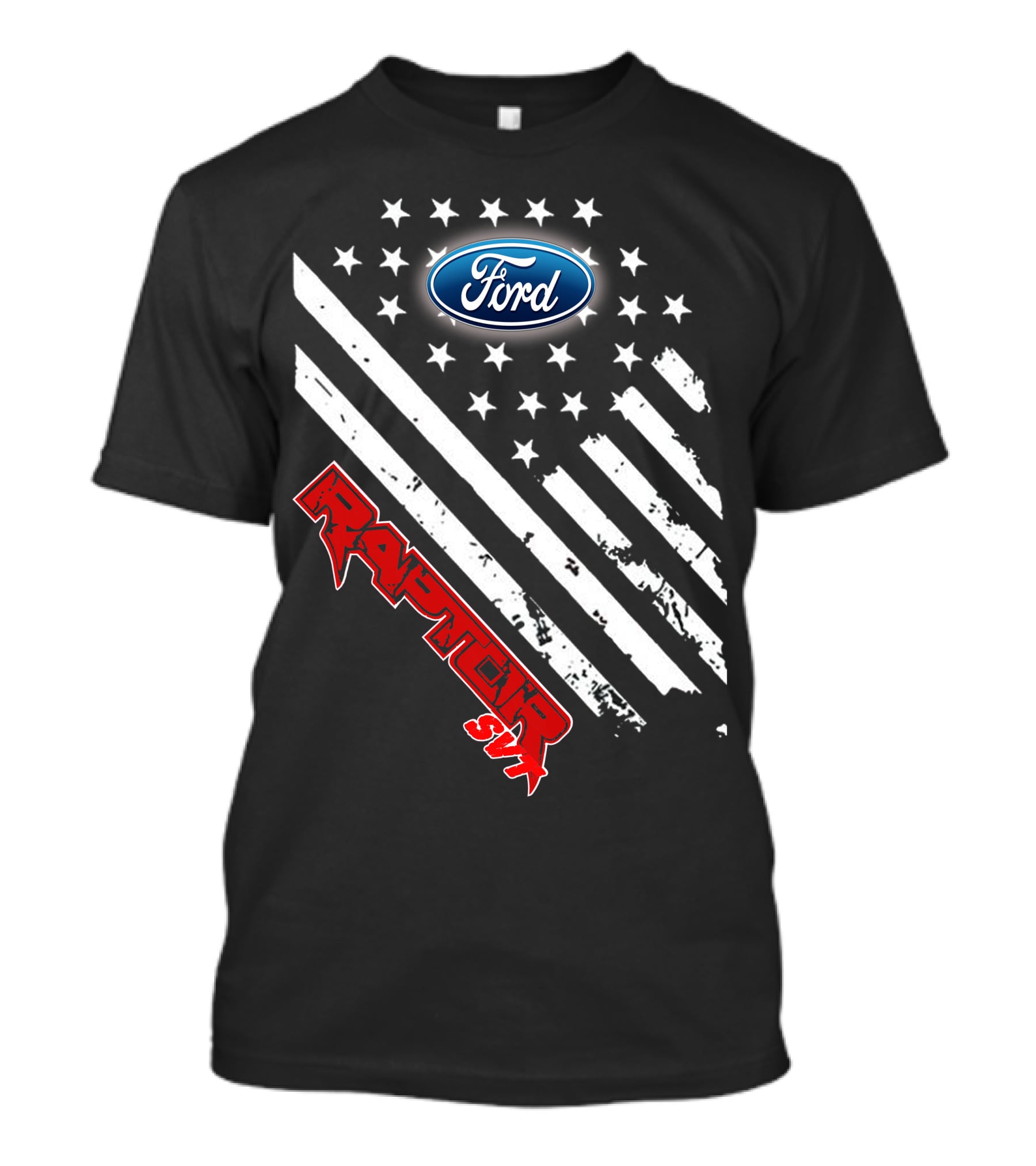 Ford Raptor 21 Usa Flag Stars Stripes T-Shirt