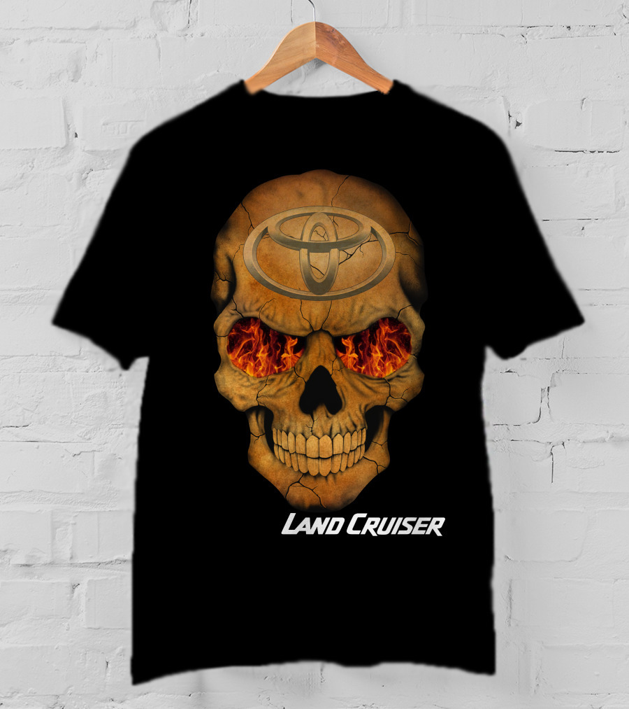 Toyota Land Cruiser Fiery Skull T-Shirt