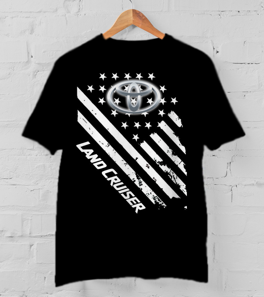 Toyota Land Cruiser American Flag Style T-Shirt