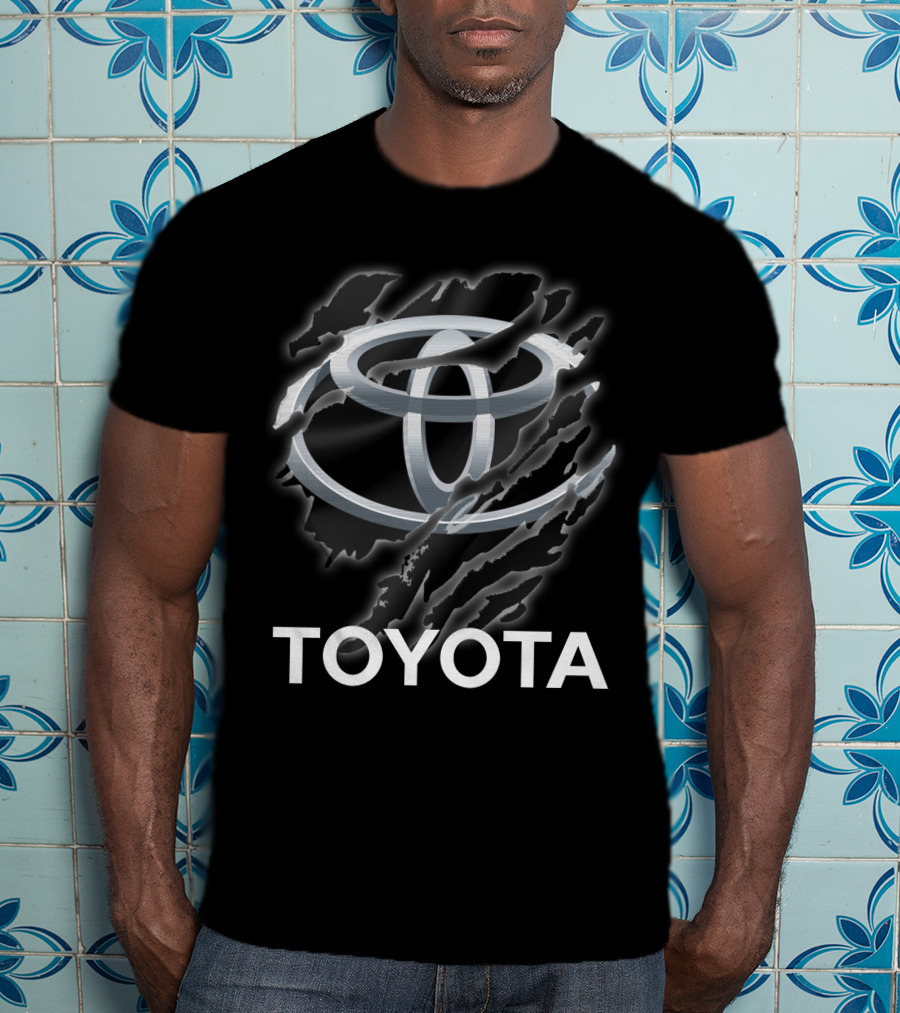 Toyota Emblem With Scratch Effect Rip T-Shirt