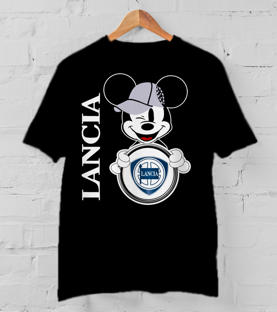 Lancia Mickey Mouse Holding T-Shirt