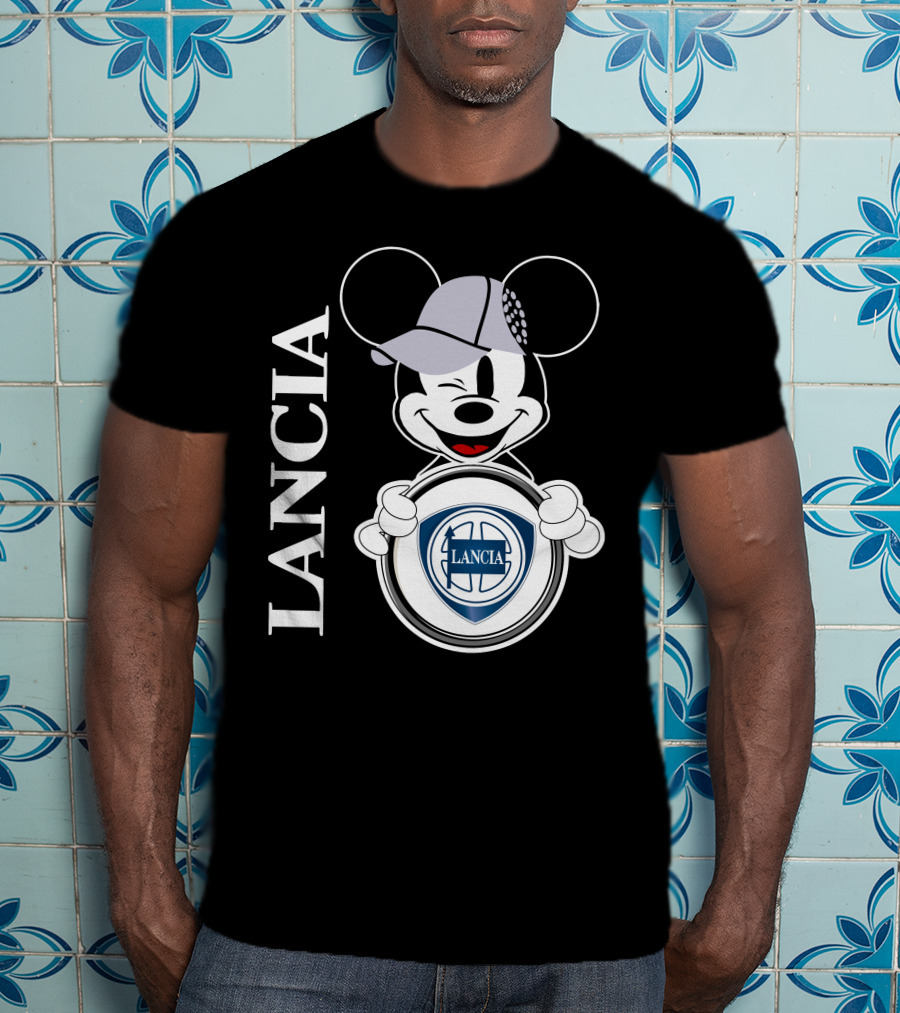 Lancia Mickey Mouse Holding T-Shirt