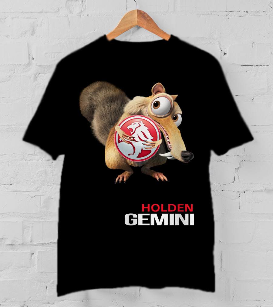 Holden Gemini Ice Age Scrat Logo Crossover T-Shirt