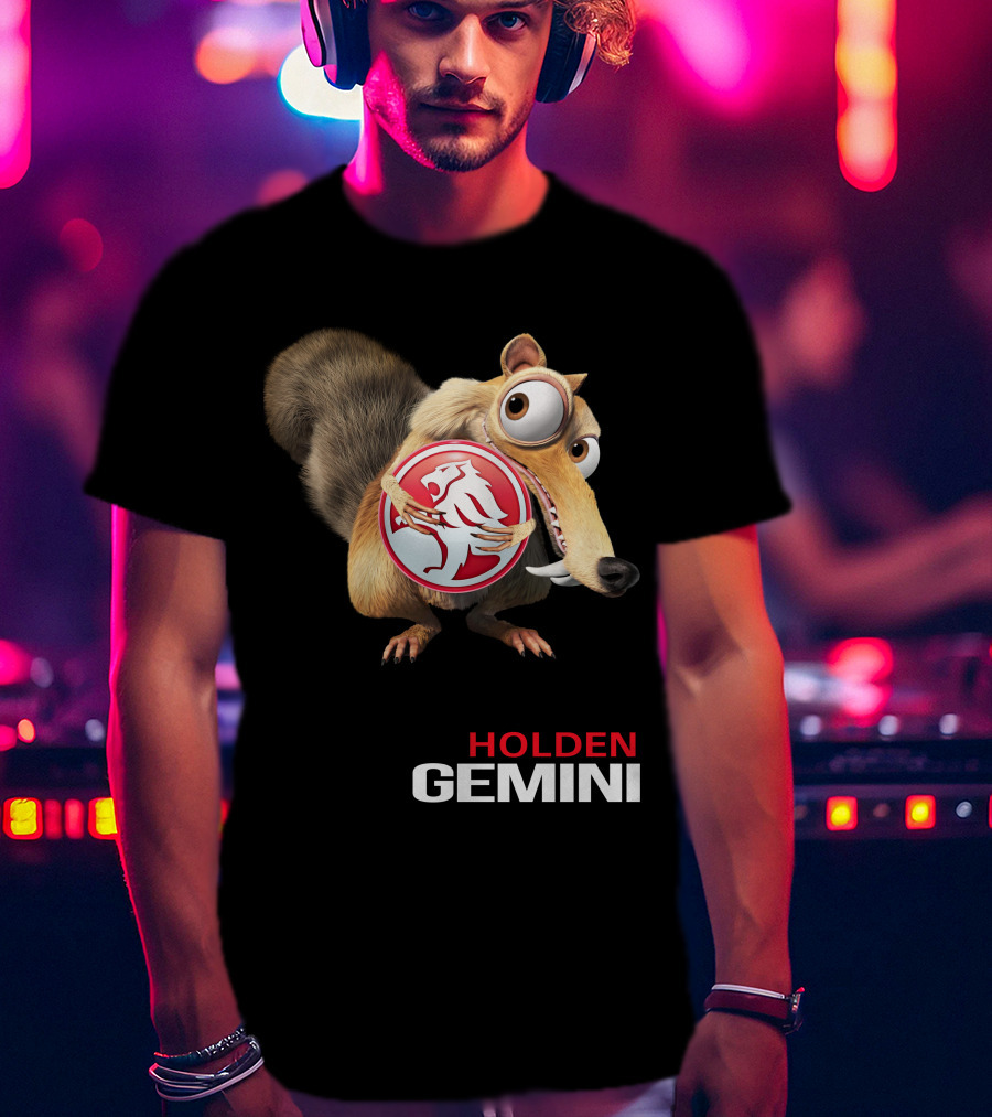 Holden Gemini Ice Age Scrat Logo Crossover T-Shirt