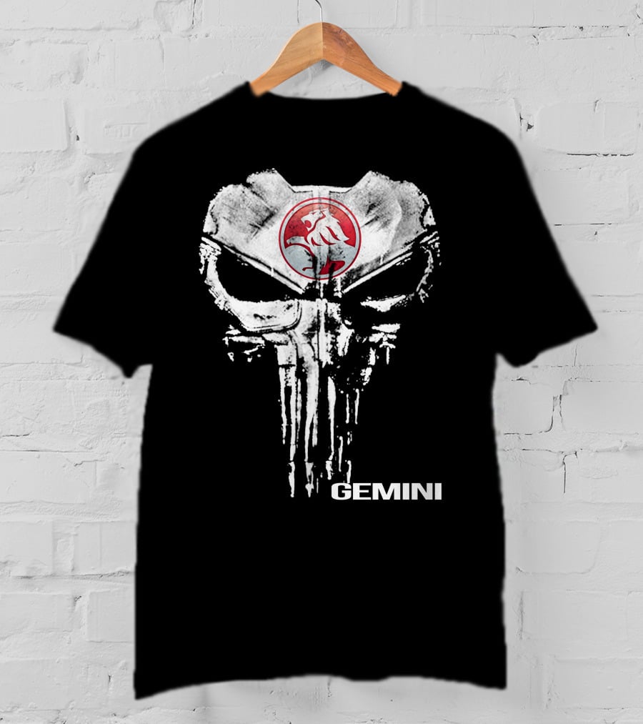 Gemini 06 Punisher Skull Holden Lion Symbol T-Shirt