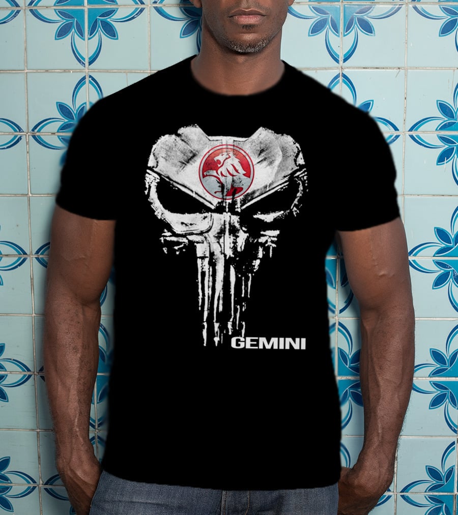 Gemini 06 Punisher Skull Holden Lion Symbol T-Shirt