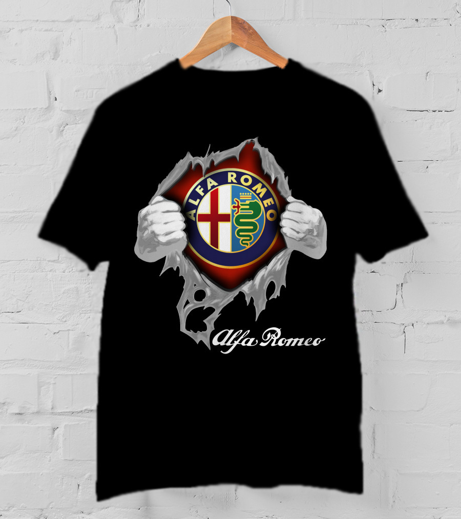 Alfa Romeo Logo With Tearaway Effect T-Shirt