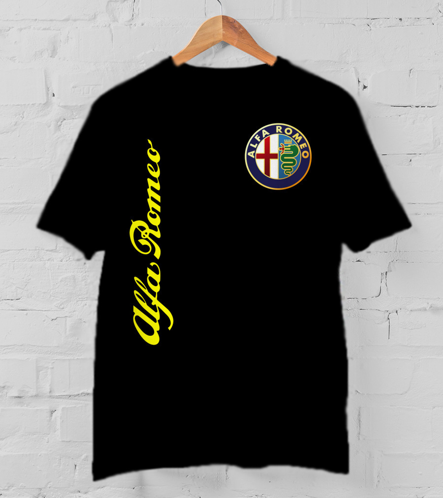 Alfa Romeo Classic Car Logo And Name T-Shirt
