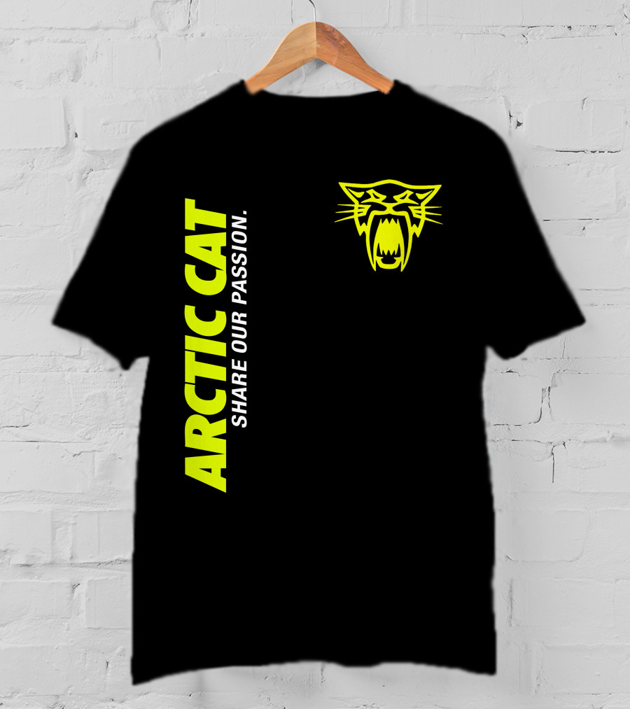 Arctic Cat Share Our Passion Neon Cat T-Shirt