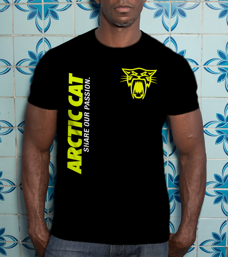 Arctic Cat Share Our Passion Neon Cat T-Shirt