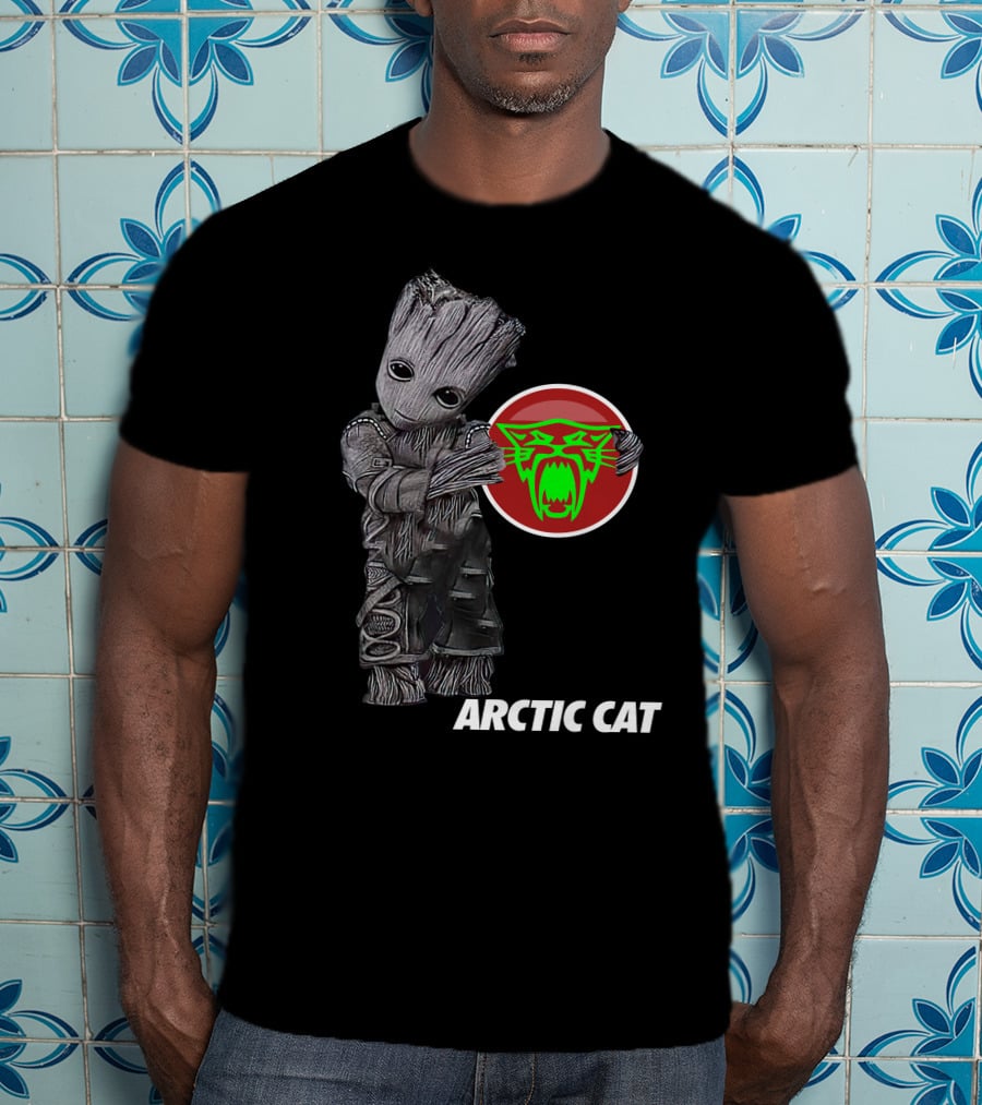 Arctic Cat Groot With Green Cat T-Shirt
