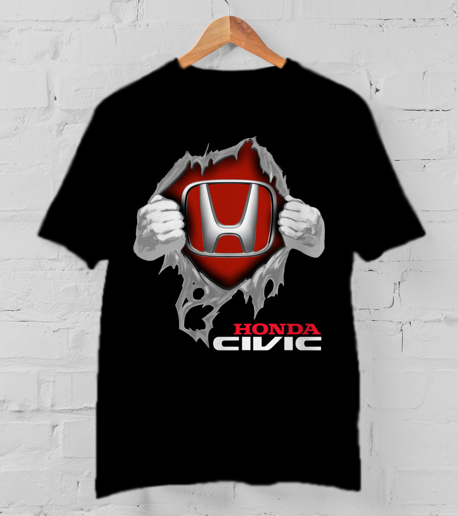 Honda Civic 08 Emblem Burst T-Shirt