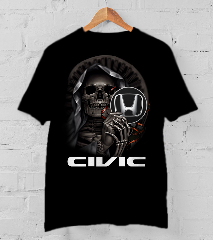 Civic 07 Grim Reaper Skeleton Honda T-Shirt