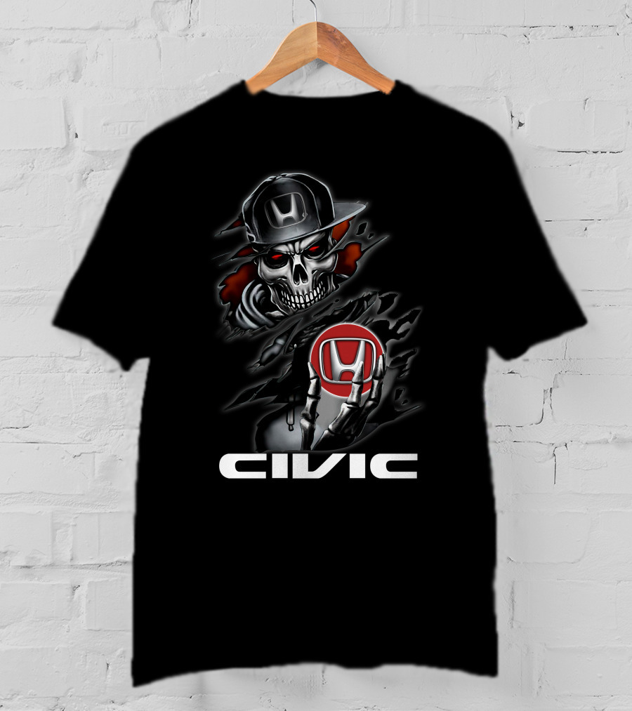Civic 06 Skull Honda Emblem Hat T-Shirt