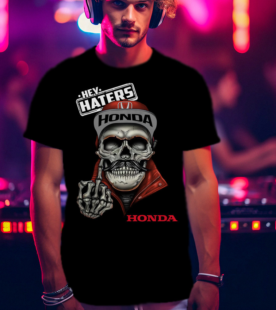 Hey Haters Honda Skull T-Shirt