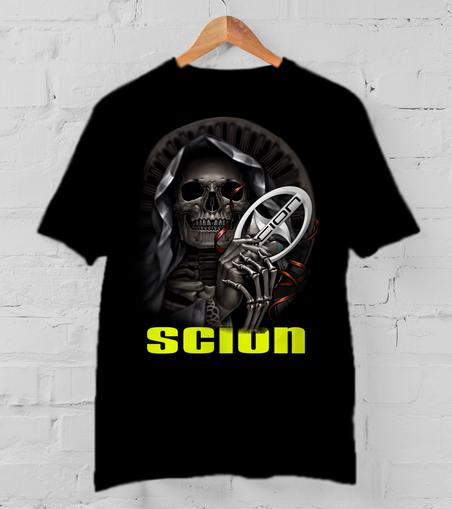 Scion Grim Reaper Skull Holding T-Shirt