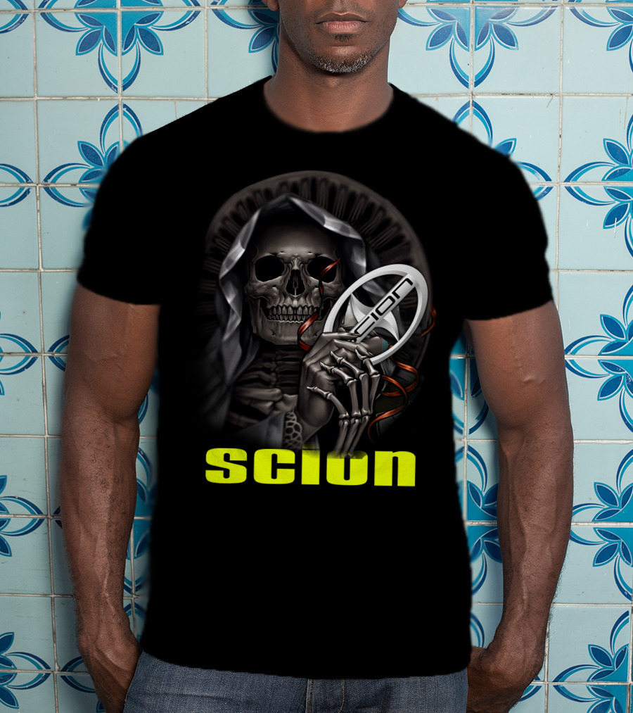 Scion Grim Reaper Skull Holding T-Shirt
