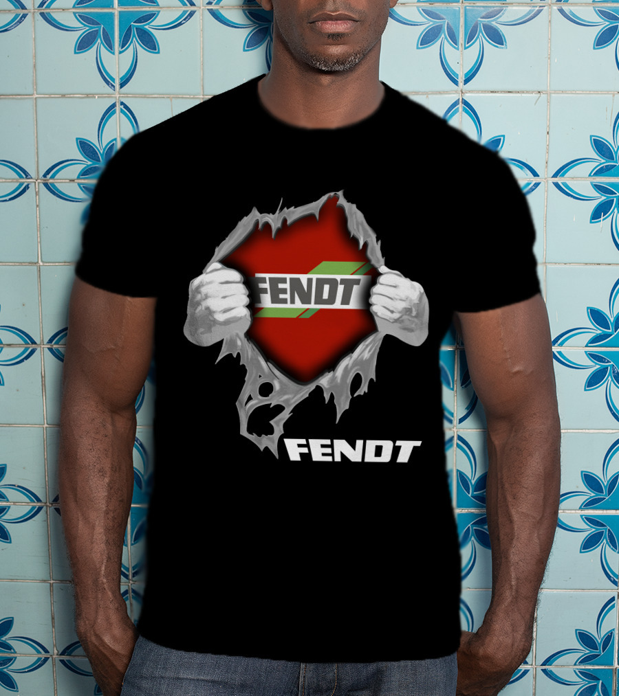 Fendt 11 Tractor Busting Through Farmer Power T-Shirt