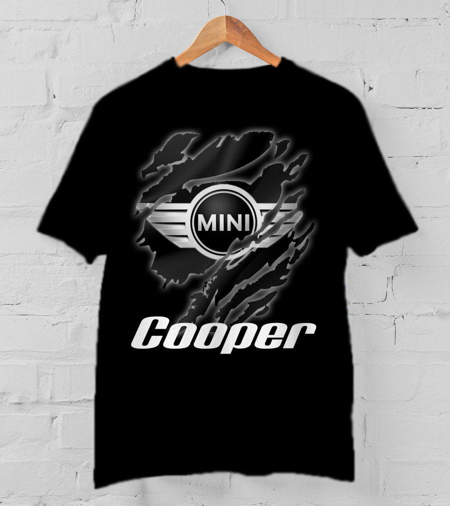 Mini Cooper Logo With Ripped Effect T-Shirt