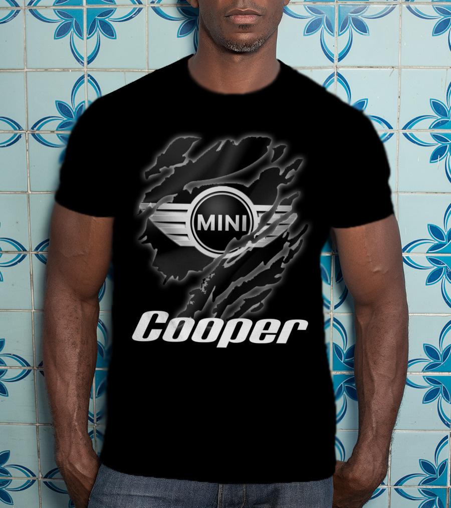 Mini Cooper Logo With Ripped Effect T-Shirt