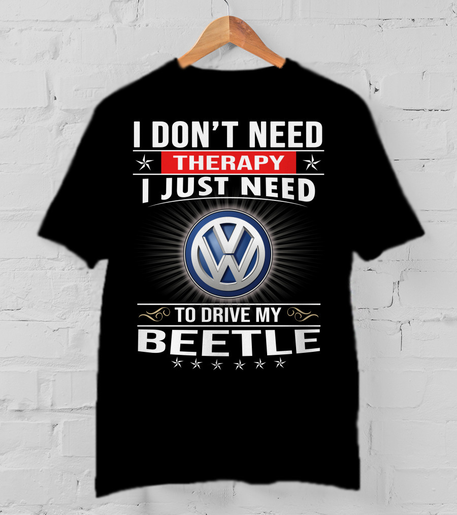 Volkswagen Beetle Therapy Driving Enthusiast T-Shirt
