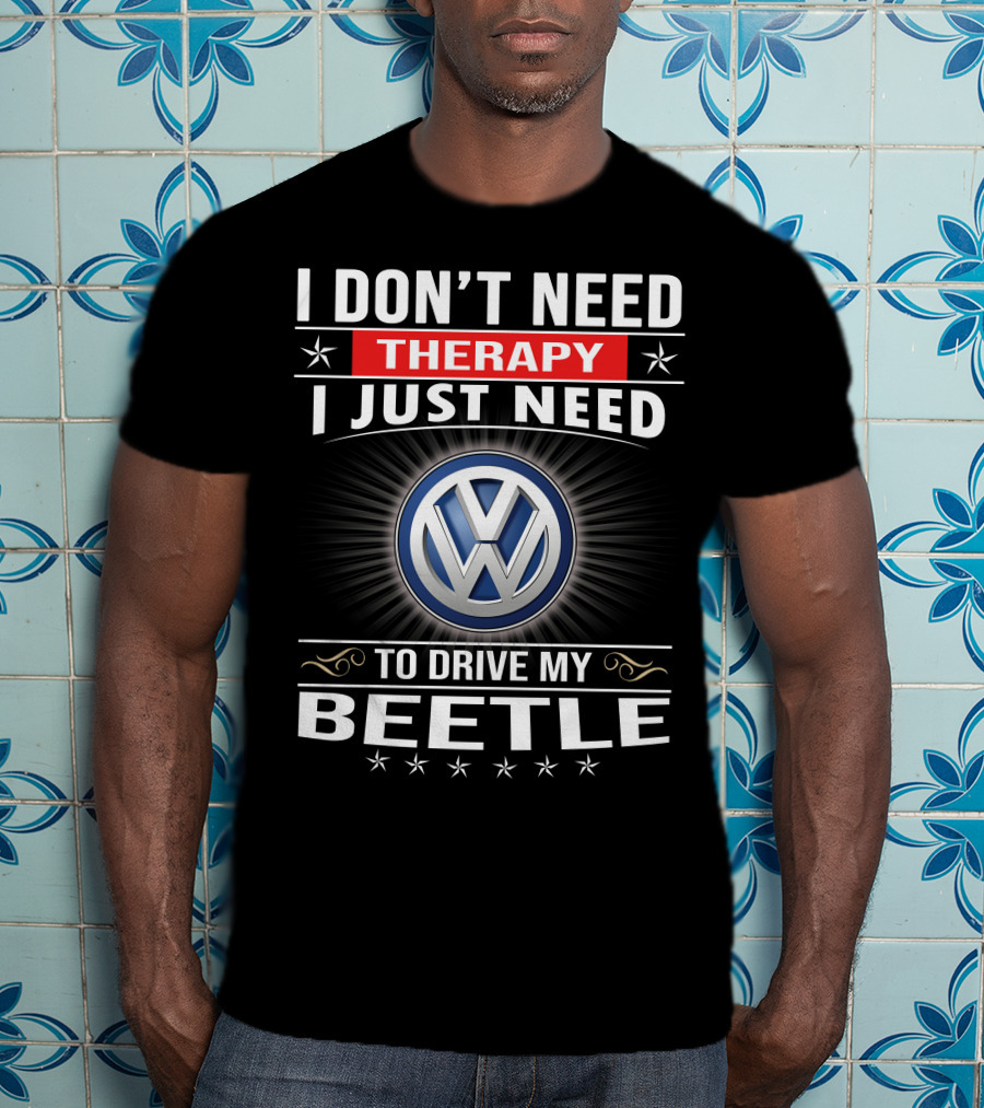 Volkswagen Beetle Therapy Driving Enthusiast T-Shirt