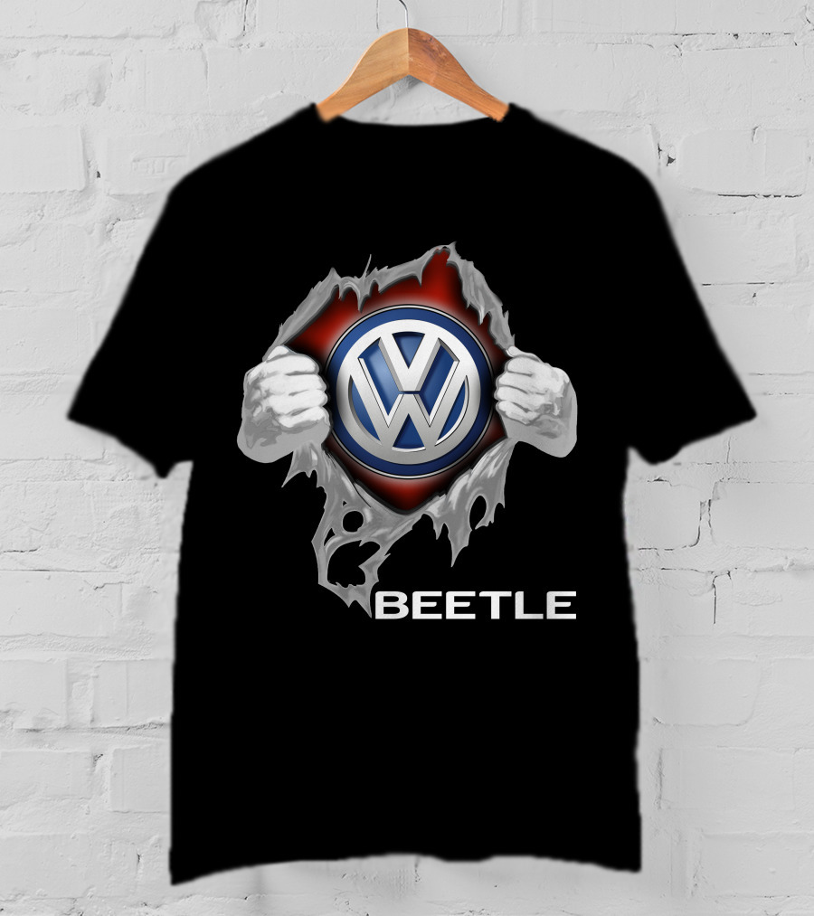 Volkswagen Beetle 05 Logo Ripped T-Shirt