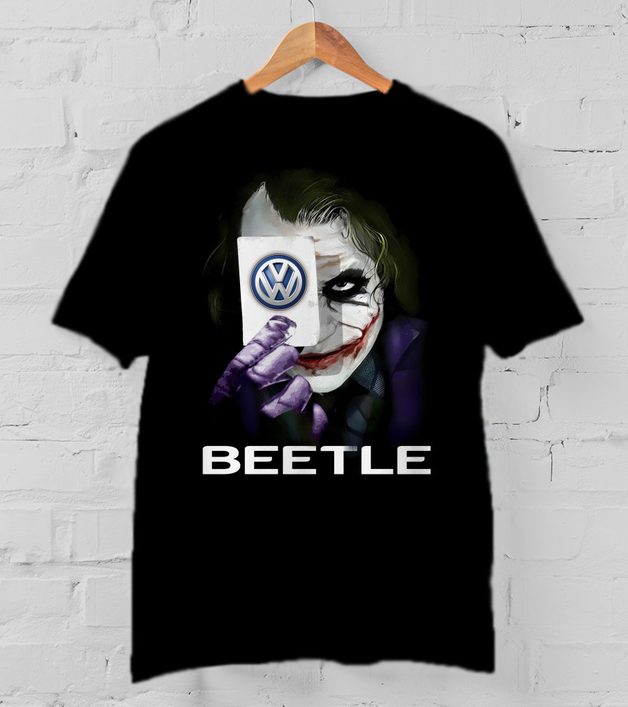 Beetle Volkswagen Joker Card Visual Fusion T-Shirt