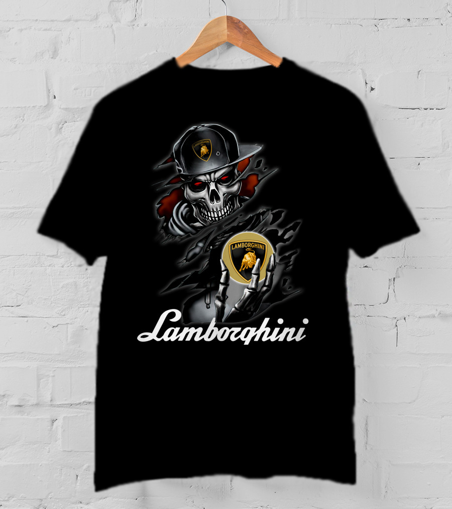 Lamborghini Skeleton Skull Cap Emblem Prius T-Shirt