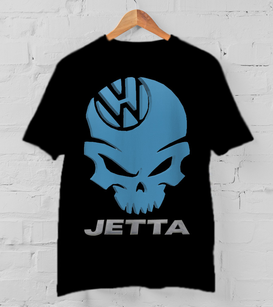 Jetta VW Skull Logo Blue T-Shirt