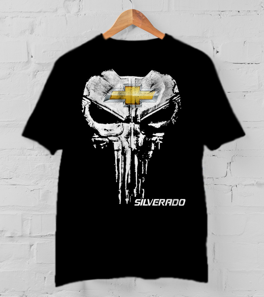 Silverado Chevrolet Punisher Skull Logo T-Shirt