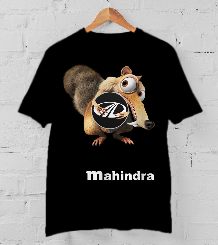 Mahindra 01 Ice Age Scrat Character Holding T-Shirt