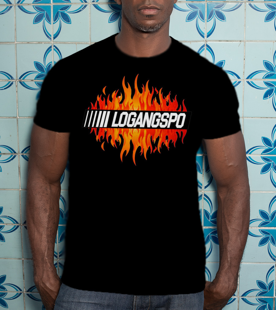 LOGANGSPO Red Orange Flames T-Shirt