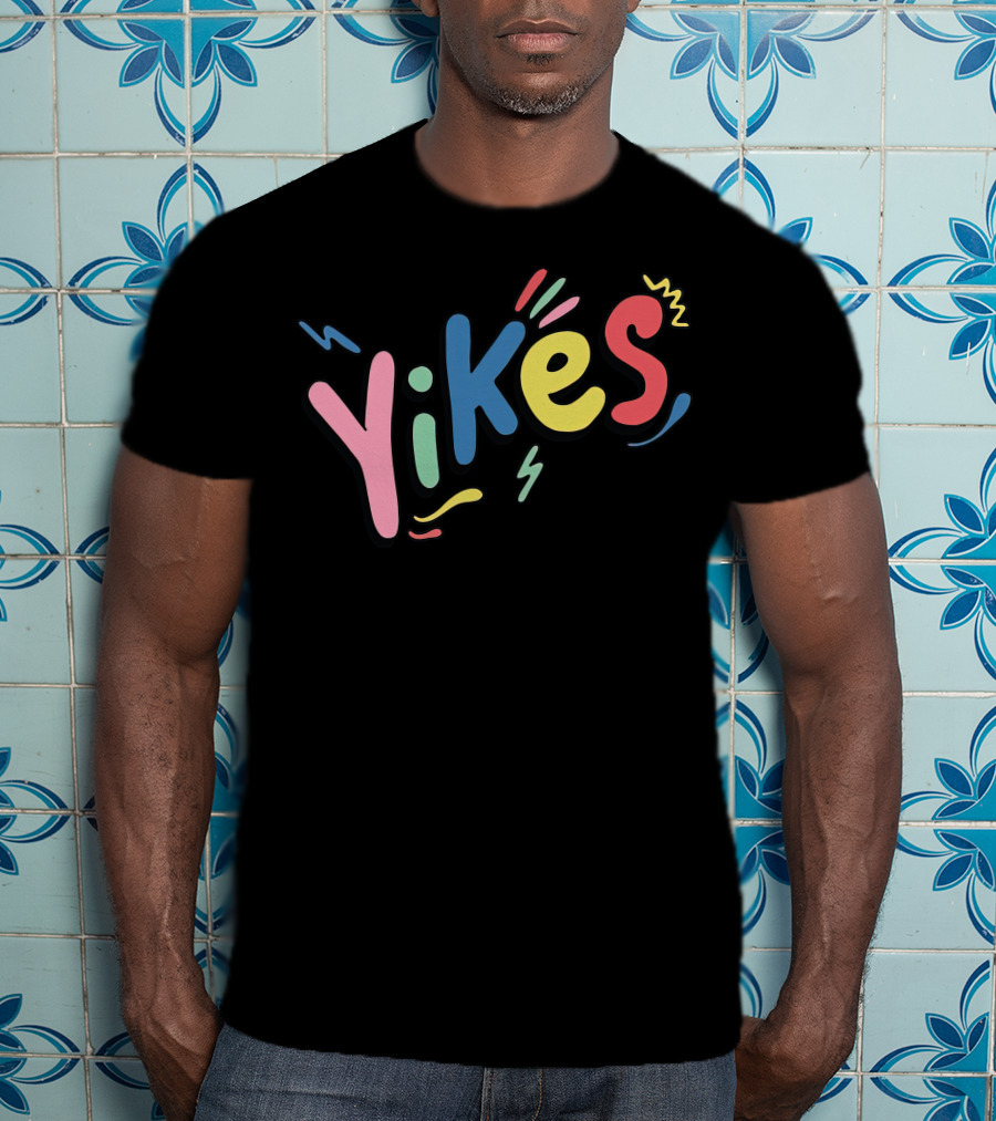 Colorful Yikes Merch Vibrant Lettering T-Shirt