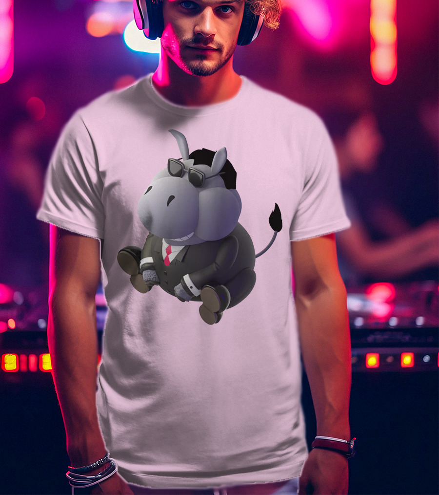 Dunkey Merch Stylish Cartoon Donkey In Suit And Sunglasses T-Shirt