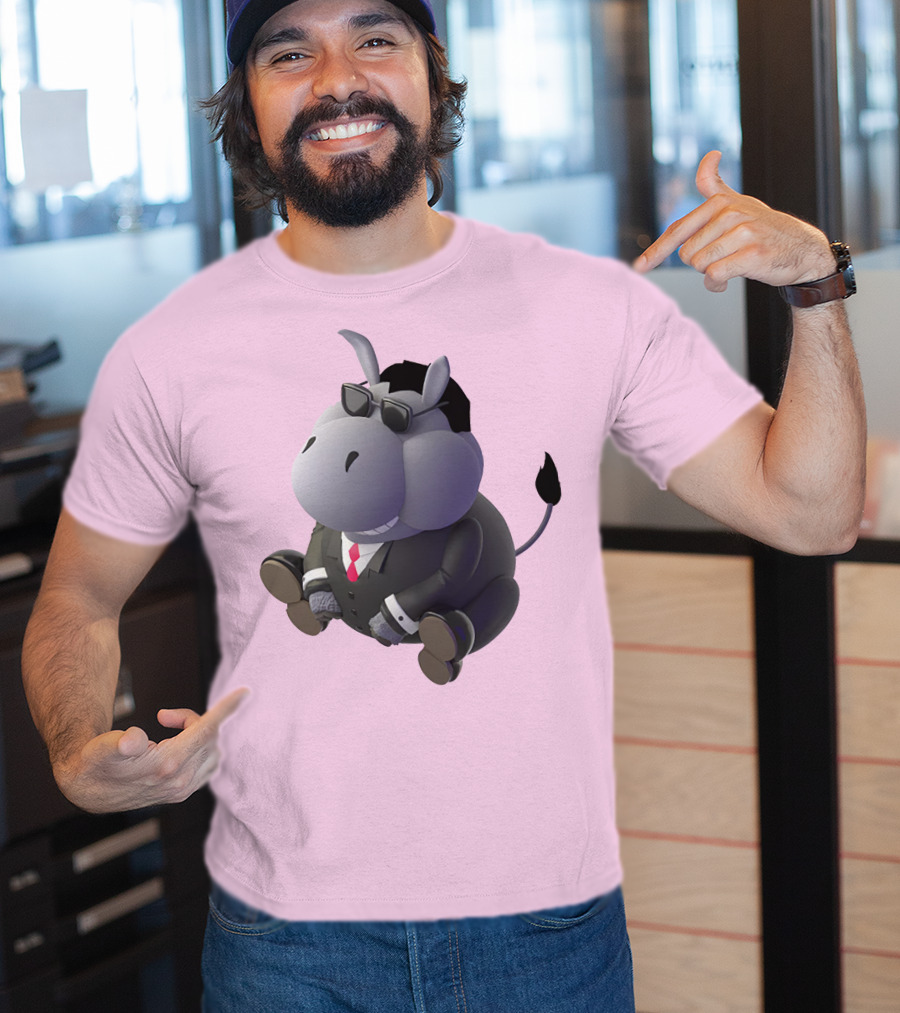 Dunkey Merch Stylish Cartoon Donkey In Suit And Sunglasses T-Shirt
