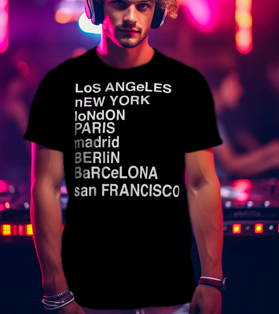 Anine Bing Paris Los Angeles New York London Madrid Berlin Barcelona San Francisco T-Shirt