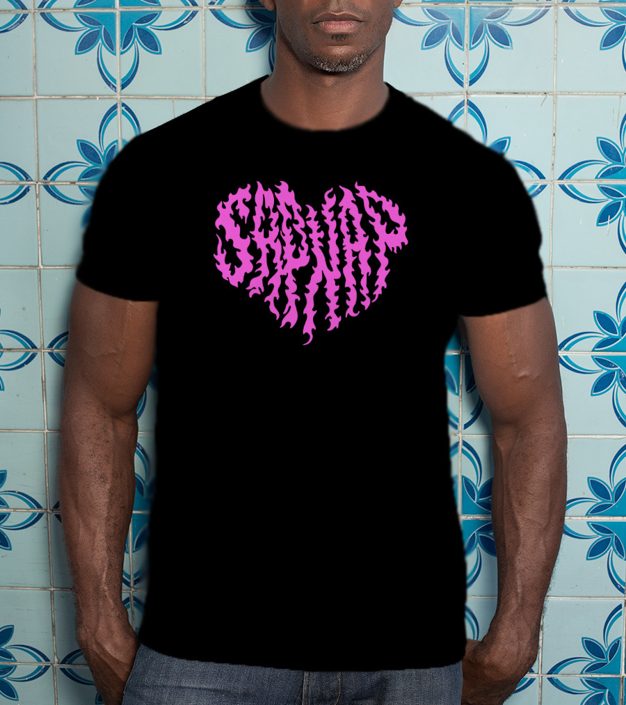 Sapnap Pink Flame Heart Valentine Merch T-Shirt