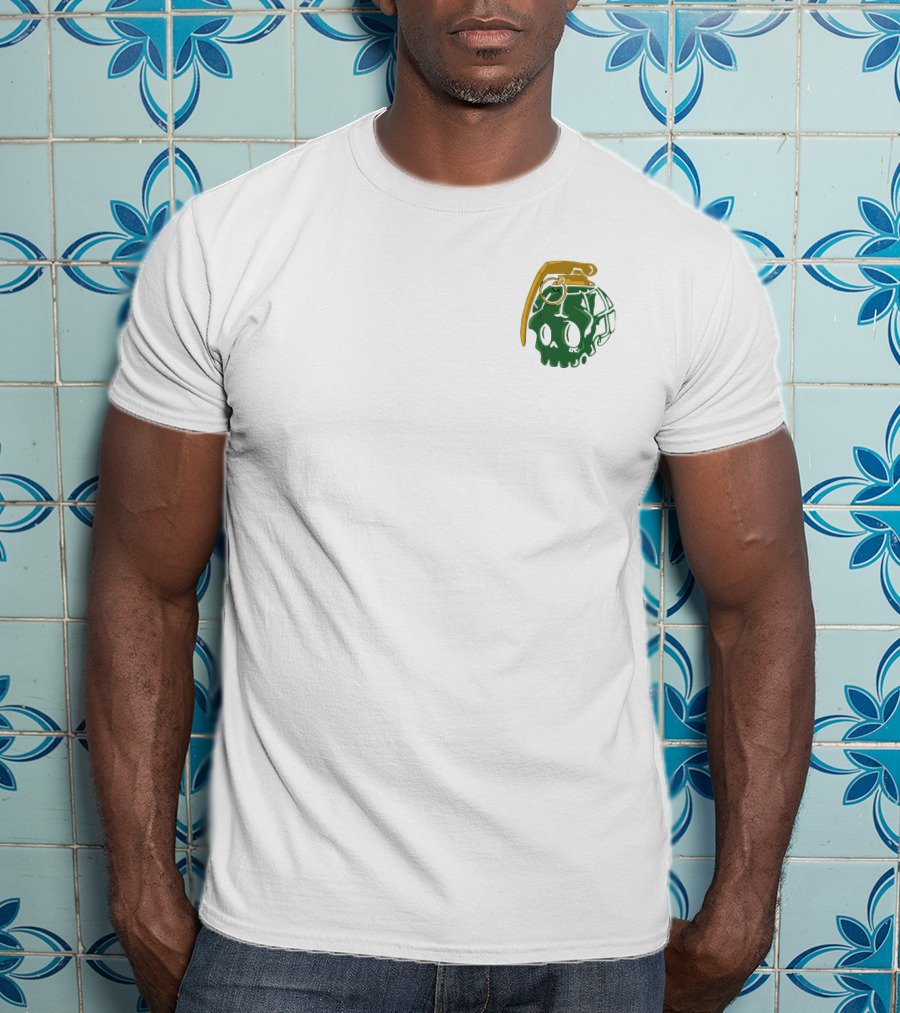 Oops Thiccc Boy Merch Skull Grenade T-Shirt